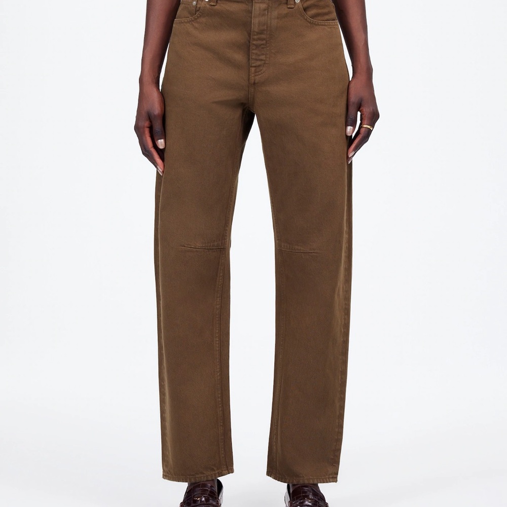 Madewell Darted Barrel-Leg Jeans – Garment-Dyed in Sandalwood, Size 29
